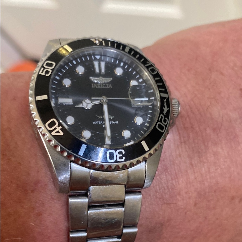 Invicta Silver Swim Watch with Luminous Markers *Case NT Included in price”